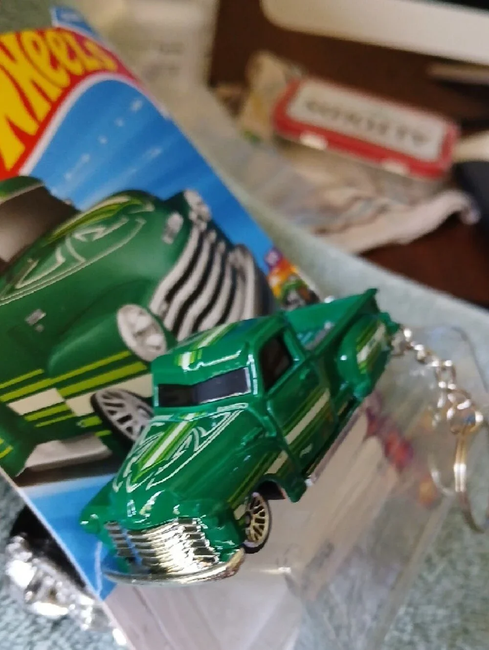 Key Chain La Troca Green Die-Cast Hot Wheels